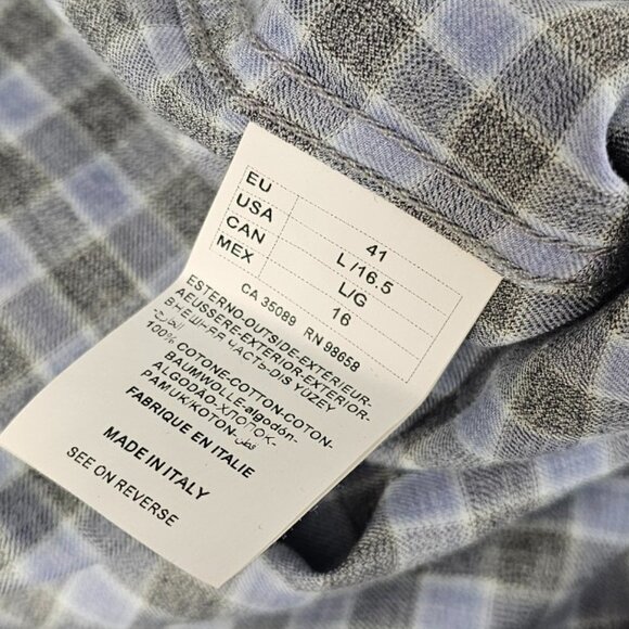 Paul & Shark Yachting Men's Long Sleeve Button Down Shirt Size Large Check Print - Picture 5 of 9